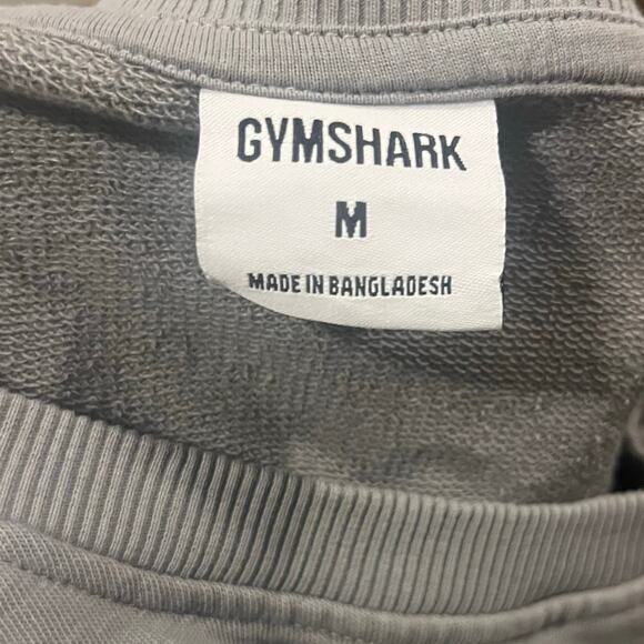 Gymshark Cropped Crewneck Sweatshirt Womens Medium Gray Gym Workout Athletic - Picture 4 of 6